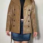 Etcetera  100% Leather Double Breasted Button Up Jacket Size 6 Photo 1