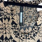 Tracy Reese  Geometric Black and Tan Blouse Sz M Photo 2