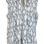 Ann Taylor  Large Top Geometric Sleeveless Lightweight Button V-Neck Tie Scarf Photo 0