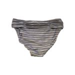Garnet Hill Womens Ruched Lined Bikini Bottom Gray Striped Size 02 Photo 2