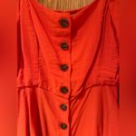 MELLODAY Orange Square Neckline A-Line Lined Mini Dress 3/4 Sleeves Size XS Photo 4