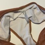 NEW Brown Shimmer Swim Bottoms High Waist Summer Metallic Sparkle High Leg Size M Photo 2