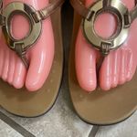 Vionic Orthoheel Bronze Metallic Circle Accent Buckle Thong Sandals Size 10 Photo 2