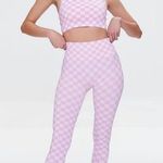 Forever 21 Women Active Seamless High Waisted Pink Checkered Leggings Size M Photo 0