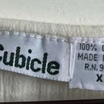 Vintage Hand Embroidered Floral Top White Size XL Photo 4