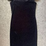Forever 21 black & silver sparkle velvet off the shoulder mini dress size medium Photo 0