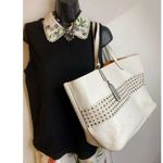 Ralph Lauren  bag shoulder white leather tote Photo 5