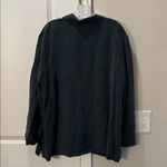 Bryn Walker  Long Sleeve Button Up Jacket Size L Black Tencel Pockets Lagenlook Photo 8