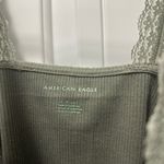 American Eagle  Outfitters Olive Green Lace Tank Top Photo 2