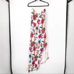 Haney Goldie Floral Silk Slip Midi Dress White Criss Cross Back 12 Photo 2