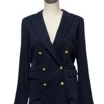 Cynthia Rowley NWT Navy Gold Button Blazer Jacket | Double Breasted Sz M Photo 1