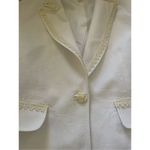 Chadwick's vintage 90s y2k  blazer linen blend jacket cream classic 2P Photo 2