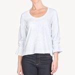 Anthropologie Lilla P Gathered Sleeve Scoop Neck Top NWT Photo 0