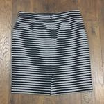 J.Crew Wool Blend Striped Tweed Navy/White Pencil Skirt Photo 3