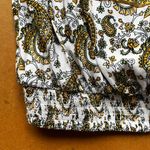 Chelsea and Violet Printed Boho Top Cropped Yellow And White Size L Photo 3