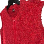 Tabask Vest Women XL Red Alpaca Wool Boucle Pockets Cozy Soft Peruvian Handmade Photo 5