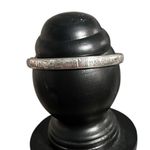 Brighton  Vintage Flowers & Love Etched Engraved Scroll Silver Bangle Bracelet Photo 2