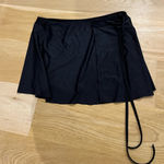 Black Mini Skirt with Tie Detail swim suit cover up Size M Photo 0