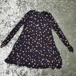 AFRM Long Sleeve Mesh Babydoll Floral Dress Black Photo 0