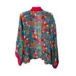 Marsh Landing  100%silk Floral Kimono Size S/M NWT Kimono Overpiece Beachy Boho Photo 1