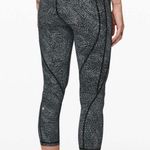 Lululemon - Time To Sweat Crop 23" Free Spirit Alpine White Black Leggings Gym Photo 1