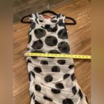 SimonMiller Cielo black & white polka dot ruched pencil cowl neck mesh dress XS Photo 9