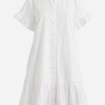 J.Crew amelia mini collared shirtdress white cotton poplin by923 women x-small Photo 2