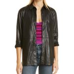 Rag and Bone Rag &‎ Bone Jack Leather Button Down Shirt Blouse Shacket Black Sz XS NWT $795 Photo 1