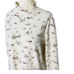 Croft & Barrow VINTAGE  Snowy Granny Turtleneck Top Photo 2