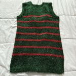 99 Jane Street Christmas Cardigan Womens Medium Green Open Front Holiday Vest Photo 8