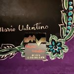 Mario Valentino  Black and Purple Floral Scarf Photo 5