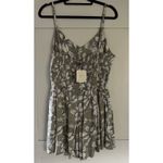 Kiwi & Punch Women's Light Green Floral Romper Lace Waist Size L Size L Photo 2