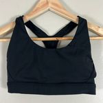 Athleta  Sports Bra Womens XS Black Cut Out Racerback Medium Support Athleisure Photo 0