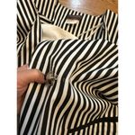 Tina Barrie Vintage Women Black White Striped Short Sleeve Button Blazer Shirt Size L Photo 12