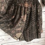 Sage  brown‎ black tan print romper Photo 2