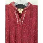 Woolrich  Ruby Heather Quarter Zip Cable Knit Sweater Sz L Lambswool Sustainable Photo 1