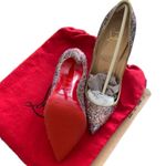 Christian Louboutin  Glitter So Kate 120 Pumps 36 Rosette Gold, New 38.5 Photo 3
