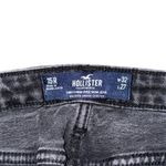 Hollister  Curvy High Rise Mom Jeans Black Floral Embroidered Size 15 / 32 x 27 Photo 5