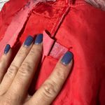 Alfred Angelo Vintage 70s Victorian illusion lace ruffle pink red wedding dress Photo 9