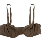 Cuup The Balconette Nude Beige No Lining Mesh Underwire Wired Bralette Bra 34B Brown Size 34 B Photo 0