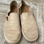 Olukai  Beige Pehuea Floral Design Leather Sneakers Photo 1
