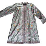 None Vintage smoke-green long Kashmiri jacket embroidered size M Photo 2