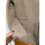 J.Crew  Stadium Cloth Nello Gori Wool Coat Tan Size 0 Zip Front flaw Photo 3