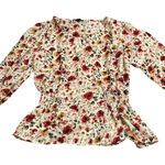 AUW  Floral Blouse - Red, Yellow, Green Photo 0