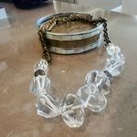 Silpada Crystal Bead Brass Chain Statement Necklace with Pyrite Photo 1