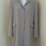 JOHN MEYER OF NORWICH Beige Long Coat & 2 Big Pockets Reverse Hiden Buttons.Sz L Size L Photo 0