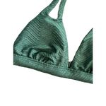 Cupshe CUPSCHE Green Metallic Bikini Top Size Small NEW New with tags Photo 3
