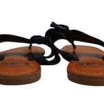 Gianni Bini Womens 6.5 Heat Wave Black Leather Thong Sandal Photo 5