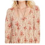Denim & Supply Ralph Lauren Ralph Lauren Denim & Supply Floral Red and Tan Gauze Dress. Size Large Spring. Photo 1