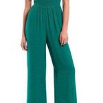 Guess  Berry Lilly jumpsuit wedding guest off shoulder wide leg green summer Photo 0